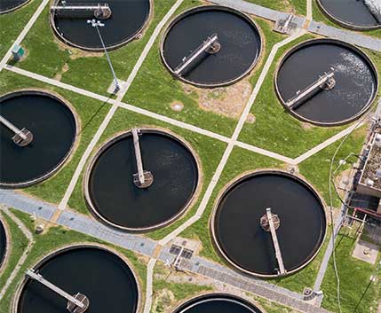 AMP 7 Water Solutions Birds Eye View Of Sewage Farm